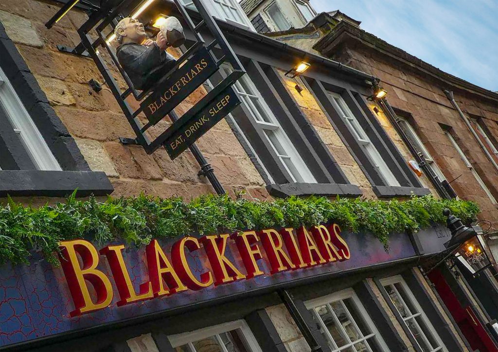 Blackfriars projecting sign and halo letters