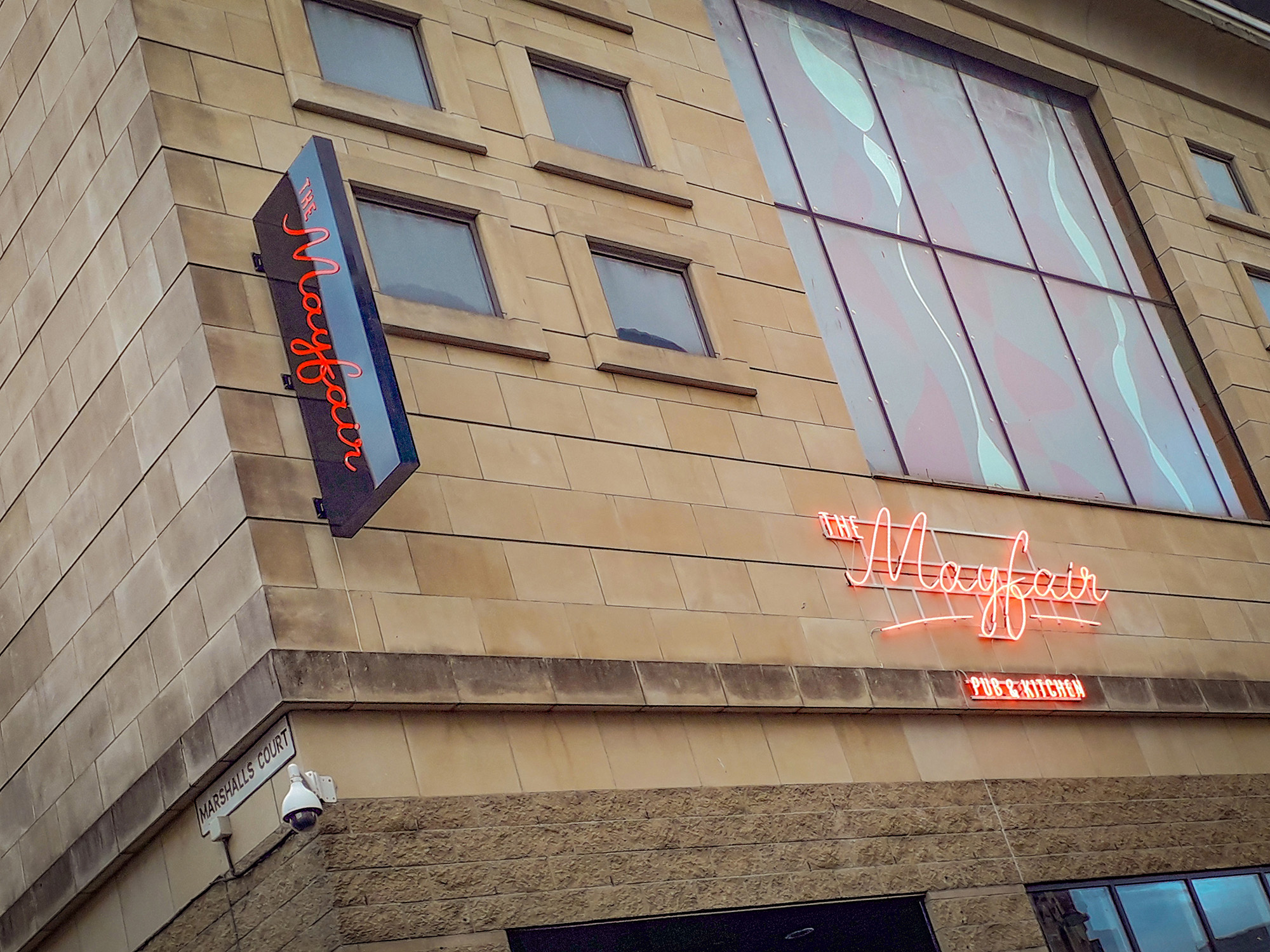 Neon Letters in Newcastle City Centre