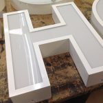 Front face iluminated built up letter with rim