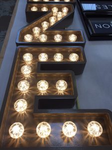 3d letters with star bulbs